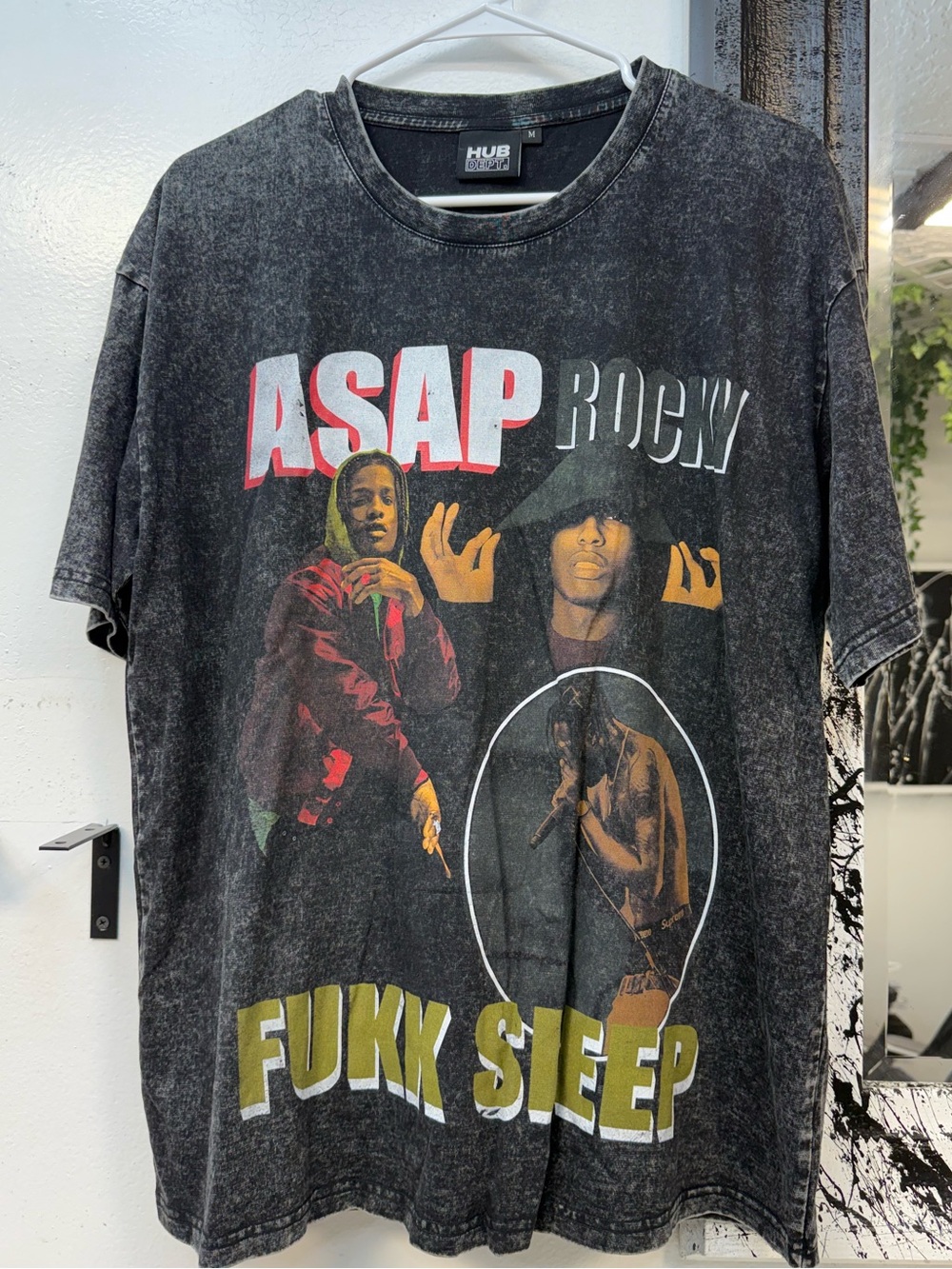 Black 'ASAP Rock' Graphic Tee - Black